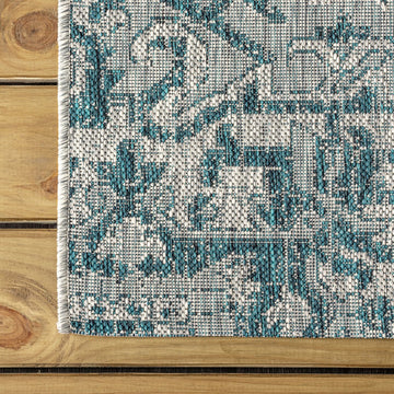 Estrella Bohemian Medallion Textured Weave Indoor/outdoor Runner Rug